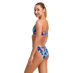 FUNKITA Racerback Pengoo Parade Bikini -Blue Wave funkita racerback pengoo parade bikini 4