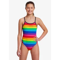 FUNKITA Rainbow Racer Swimsuit -Blue Wave funkita rainbow racer swimsuit 2
