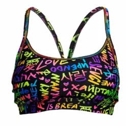 FUNKITA Sports Love Funky Bikini Top -Blue Wave funkita sports love funky bikini top 2