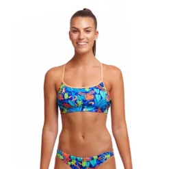 FUNKITA Swim Crop Slothed Bikini Top