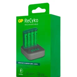 GP BATTERIES 4xAA NiMh 2100mAh Battery Charger -Blue Wave gp batteries 4xaa nimh 2100mah battery charger 5