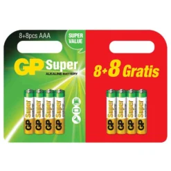 GP BATTERIES Alkaline AAA Micro LR03 Super Value Batteries 8 GP BATTERIES Alkaline AAA Micro LR03 Super Value Batteries -Blue Wave gp batteries alkaline aaa micro lr03 super value batteries 2