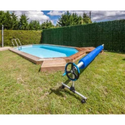 GRE Cover Roller For Elevated Pools 550 Cm -Blue Wave gre cover roller for elevated pools 550 cm 3
