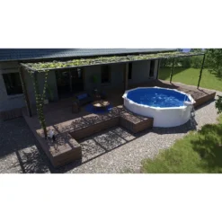 Bora Bora Steel Walls 460x120 Cm Pool -Blue Wave gre pools bora bora steel walls 460x120 cm pool 8