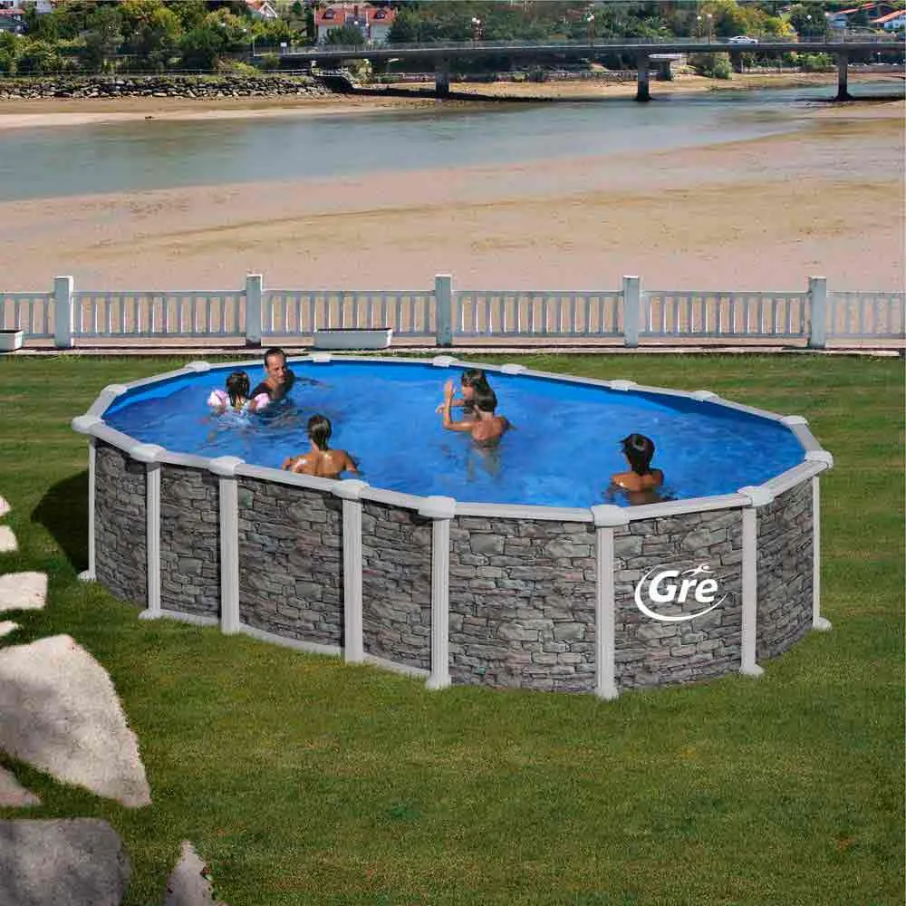 Haiti 610x375x132 Cm Steel Walls Pool 2 Haiti 610x375x132 Cm Steel Walls Pool - Image 2