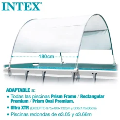 Intex Awning With UV50 Protection For Metal Frame Pools -Blue Wave intex awning with uv50 protection for metal frame pools 4