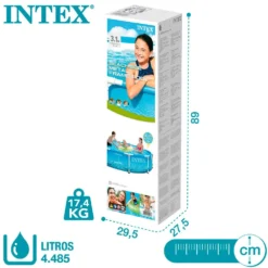 Intex Beachside Metal Frame 305x76 Cm Pool -Blue Wave intex beachside metal frame 305x76 cm pool 5