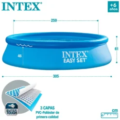 Intex Easy Set 305x61 Cm Pool -Blue Wave intex easy set 305x61 cm pool 4