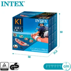 Intex Excursion Pro K1 Inflatable Kayak -Blue Wave intex excursion pro k1 inflatable kayak 7