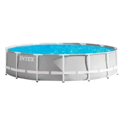 Intex Prisma Frame Round Above Ground With Filter Pool -Blue Wave intex prisma frame round above ground with filter pool 8