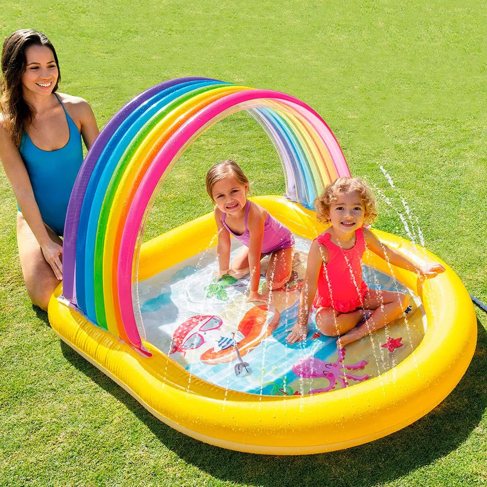 Intex Rainbow Children´s With Canopy And Sprinkler Pool 2 Intex Rainbow Children´s With Canopy And Sprinkler Pool - Image 2