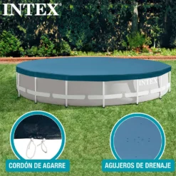 Intex Round Pool Cover -Blue Wave intex round pool cover 4