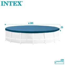 Intex Round Pool Cover -Blue Wave intex round pool cover 5