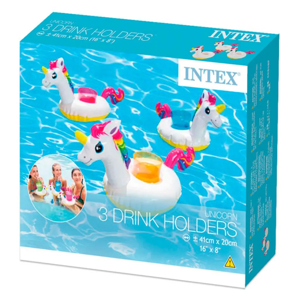 Intex Set Of 3 Unicorn Cup Holders 2 Intex Set Of 3 Unicorn Cup Holders - Image 2