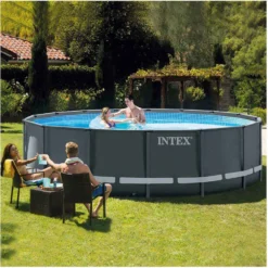 Intex Ultra XTR 488 X 122 Cm Round Steel Frame Above Ground Pool -Blue Wave intex ultra xtr 488 x 122 cm round steel frame above ground pool 7