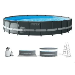 Intex Ultra XTR 610 X 122 Cm Round Steel Frame Above Ground Pool -Blue Wave intex ultra xtr 610 x 122 cm round steel frame above ground pool 4