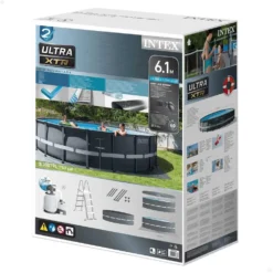 Intex Ultra XTR 610 X 122 Cm Round Steel Frame Above Ground Pool -Blue Wave intex ultra xtr 610 x 122 cm round steel frame above ground pool 5