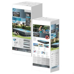 Intex Ultra XTR 975 X 488 X 132 Cm Rectangular Steel Frame Above Ground Pool -Blue Wave intex ultra xtr 975 x 488 x 132 cm rectangular steel frame above ground pool 5