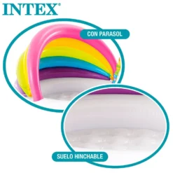 Intex Unicorn With Rainbow Awning 127x102x69 Cm Pool -Blue Wave intex unicorn with rainbow awning 127x102x69 cm pool 2