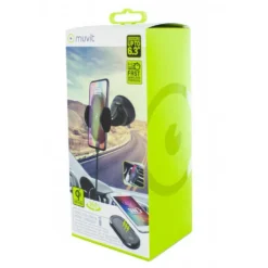 MUVIT Dashboard/Windshield/Air Vent Mobile Car Support With Qi Wireless Charger 5W/7.5W/10W 2A -Blue Wave muvit dashboard windshield air vent mobile car support with qi wireless charger 5w 7.5w 10w 2a 10