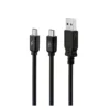 MUVIT USB Cable To Double Micro USB 3A 2 M