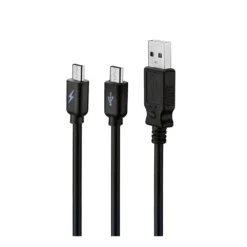 MUVIT USB Cable To Double Micro USB 3A 2 M