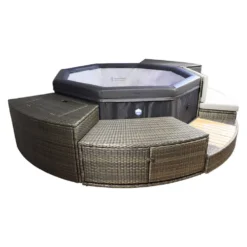 Octopus 193x73 Cm + Furniture 5 Pieces Inflatable Jacuzzi With External Panels -Blue Wave netspa octopus 193x73 cm furniture 5 pieces inflatable jacuzzi with external panels 3