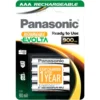 Panasonic 1x4 NiMH Micro AAA 900mAh Batteries