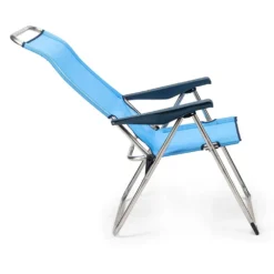 5 Position Folding Armchair 114x67x63cm -Blue Wave solenny 5 position folding armchair 114x67x63cm 3