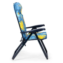 6 Position Folding Armchair 114x76x62cm -Blue Wave solenny 6 position folding armchair 114x76x62cm 2