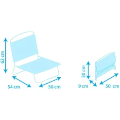 Low Aluminum Folding Chair 63x54x50cm -Blue Wave solenny low aluminum folding chair 63x54x50cm 7