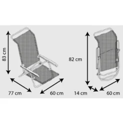 Low Folding Chair 4 Positions 83x77x60cm -Blue Wave solenny low folding chair 4 positions 83x77x60cm 8
