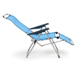 Relax Folding Sunbed 5-Position 114x75x63cm -Blue Wave solenny relax folding sunbed 5 position 114x75x63cm 3
