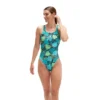 Speedo Allover Digital Leaderback Swimsuit