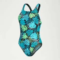 Speedo Allover Digital Leaderback Swimsuit -Blue Wave speedo allover digital leaderback swimsuit 2