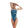 Speedo Allover Digital Powerback Swimsuit