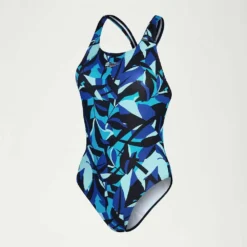 Speedo Allover Digital Powerback Swimsuit -Blue Wave speedo allover digital powerback swimsuit 2