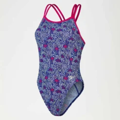 Speedo Allover Digital Starback Swimsuit -Blue Wave speedo allover digital starback swimsuit 2