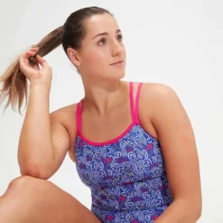 Speedo Allover Digital Starback Swimsuit -Blue Wave speedo allover digital starback swimsuit 4