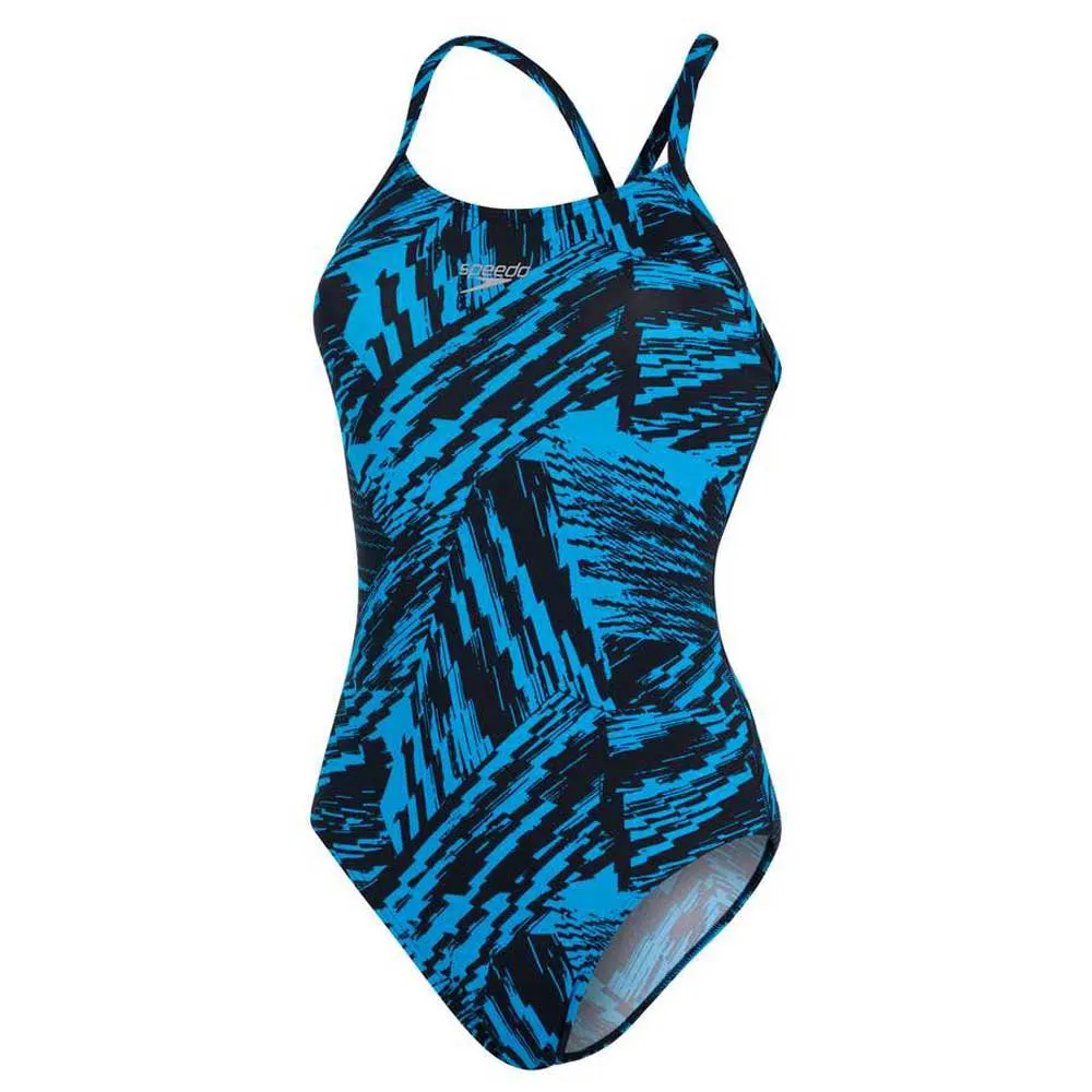Speedo Allover Fixed Crossback Swimsuit 3 Speedo Allover Fixed Crossback Swimsuit - Image 3