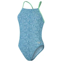 Speedo Allover Lattice-Back Swimsuit -Blue Wave speedo allover lattice back swimsuit 2