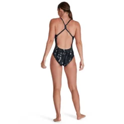 Speedo Allover Rippleback Swimsuit -Blue Wave speedo allover rippleback swimsuit 9