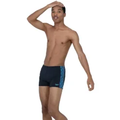 Speedo BoomStar Splice Swim Boxer -Blue Wave speedo boomstar splice swim boxer 2