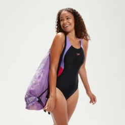 Speedo Colourblock Splice Muscleback Swimsuit 16 Speedo Colourblock Splice Muscleback Swimsuit -Blue Wave speedo colourblock splice muscleback swimsuit 4