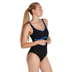Speedo Contourluxe Solid Shaping Swimsuit -Blue Wave speedo contourluxe solid shaping swimsuit 3
