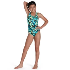 Speedo Hyper Boom Allover Medalist Swimsuit -Blue Wave speedo hyper boom allover medalist swimsuit 8