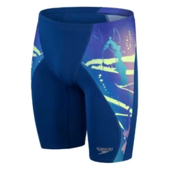 Speedo Placement Digital V-Cut Jammer -Blue Wave speedo placement digital v cut jammer 2