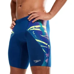 Speedo Placement Digital V-Cut Jammer -Blue Wave speedo placement digital v cut jammer 6