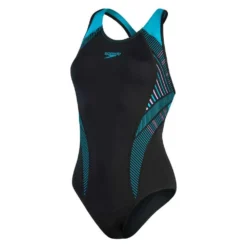 Speedo Placement Laneback Swimsuit -Blue Wave speedo placement laneback swimsuit 2
