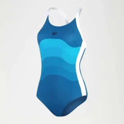 Speedo Shaping Printed Entwine Swimsuit -Blue Wave speedo shaping printed entwine swimsuit 2